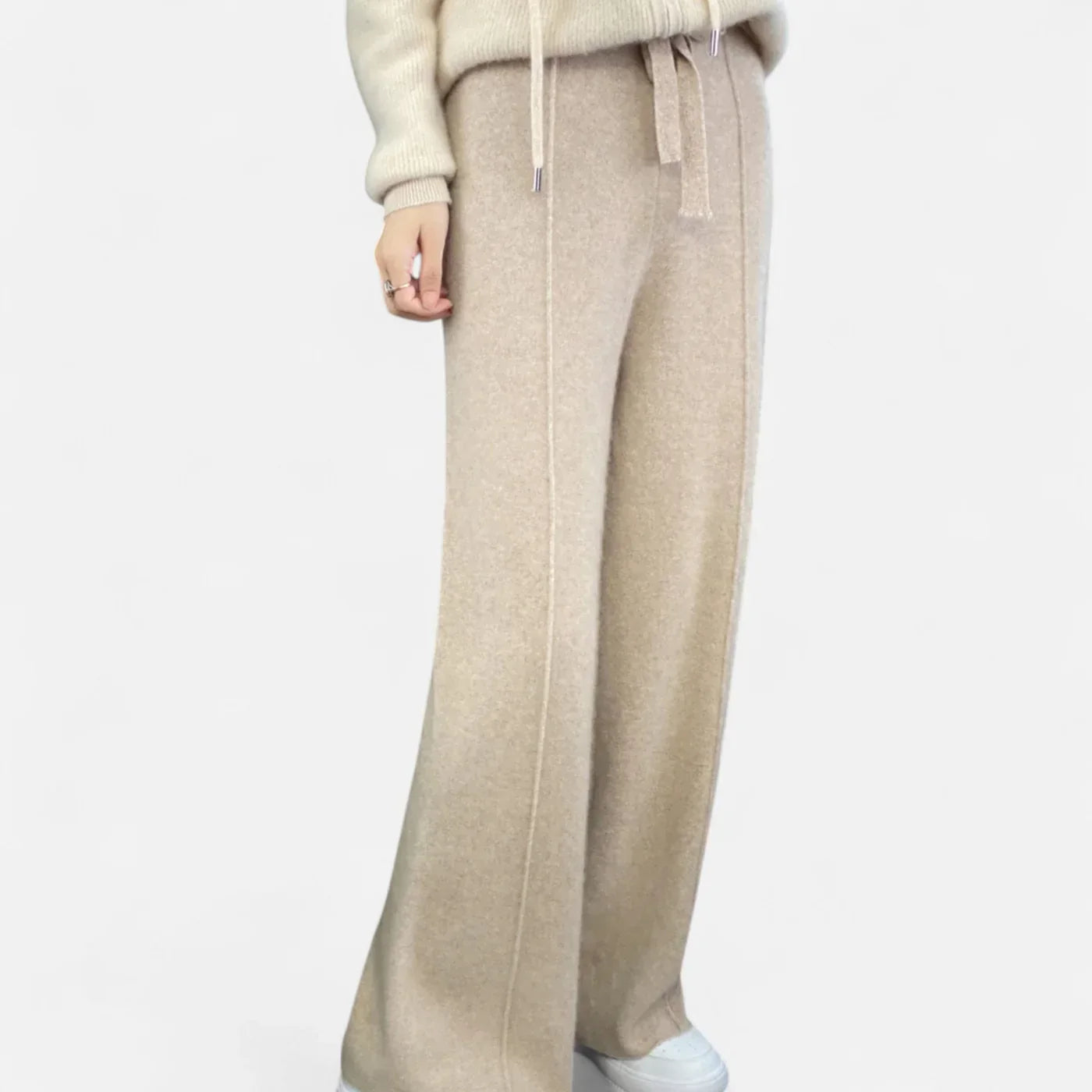 Women’s Wide-Leg Knit Wool Pants