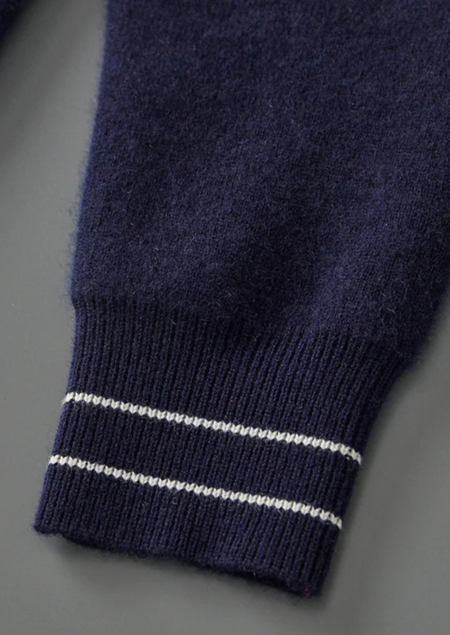 Merino wool polo cardigan