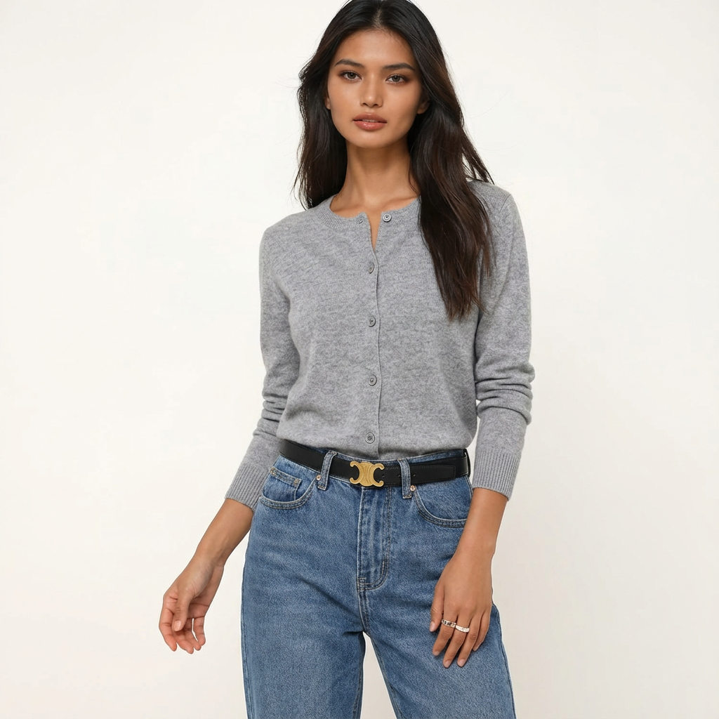 Cardigan Sweater O-neck