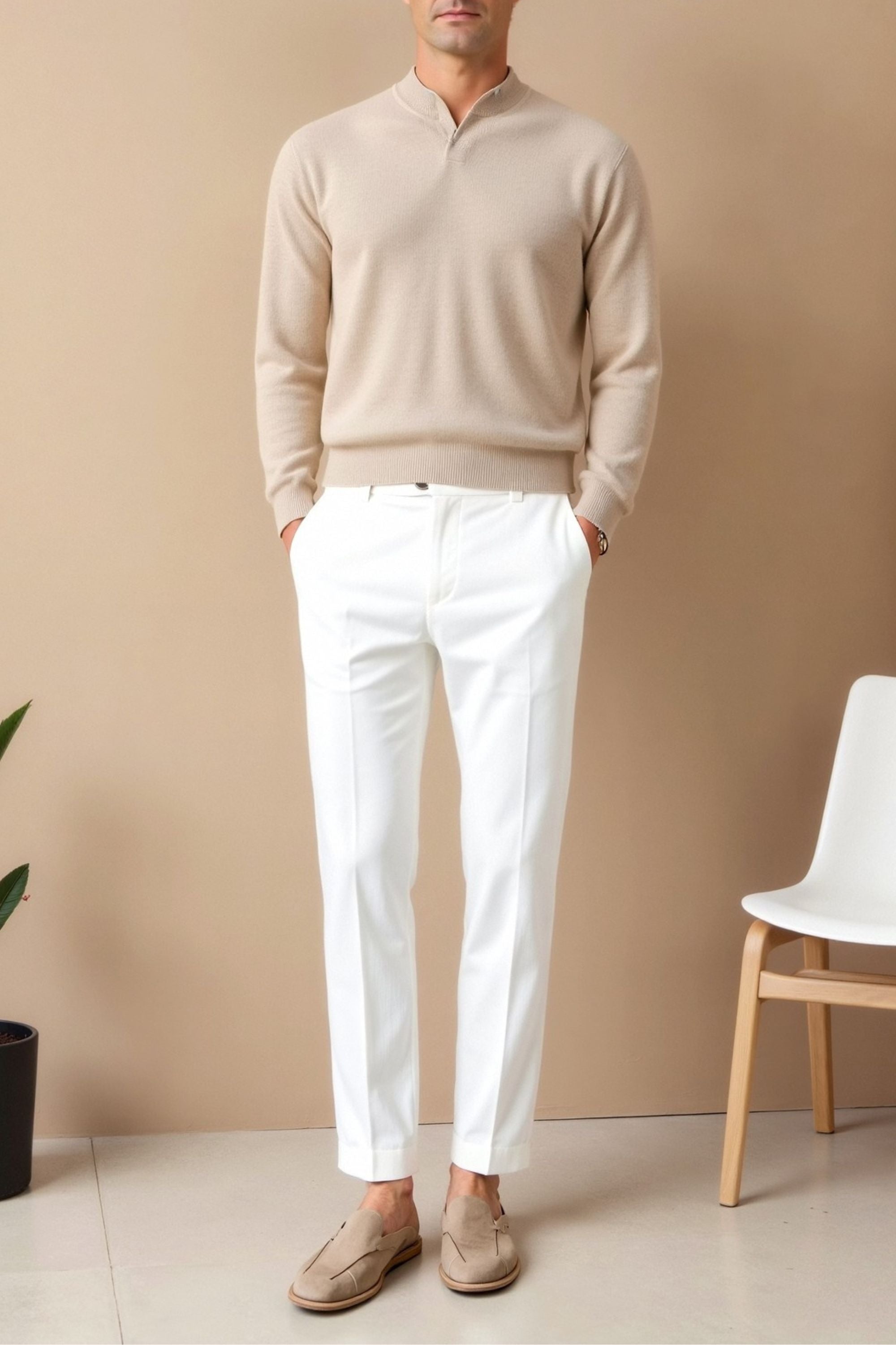 Regular Fit Chino Ankle Pants