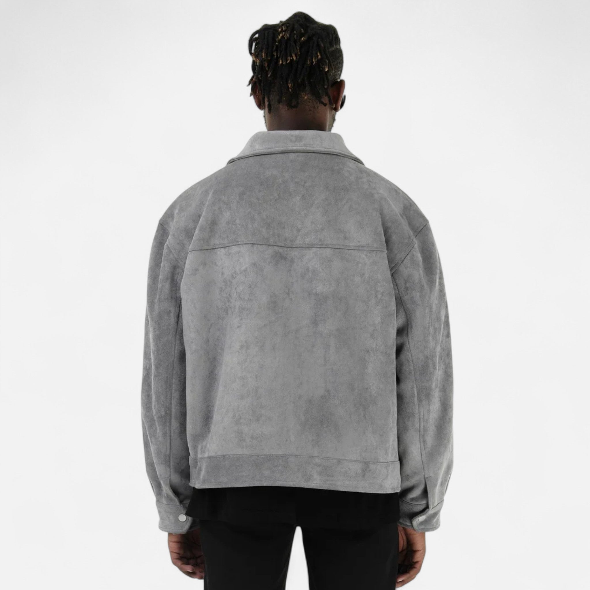 Men’s Loose-Fit Suede Jacket