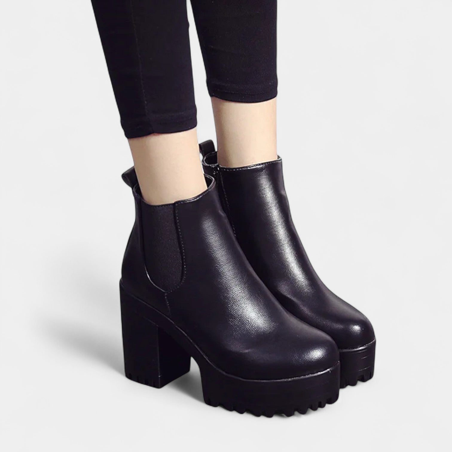 Ankle Boots with Rounded Toe