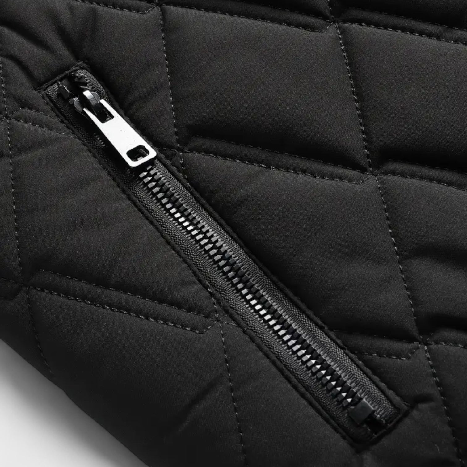 Men’s Quilted Bomber Jacket – Fleece-Lined Winter Jacket