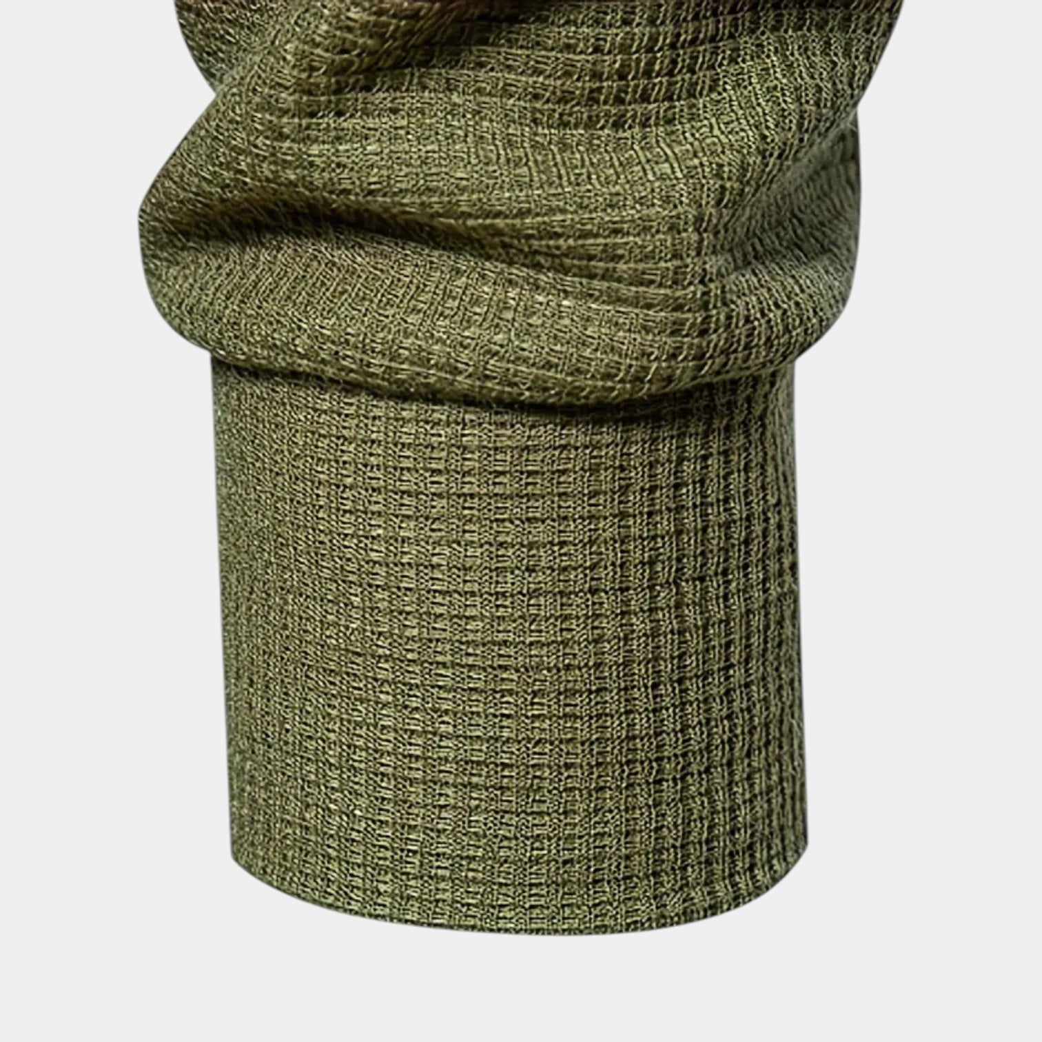 Men’s Cotton Waffle-Knit Henley Sweatshirt