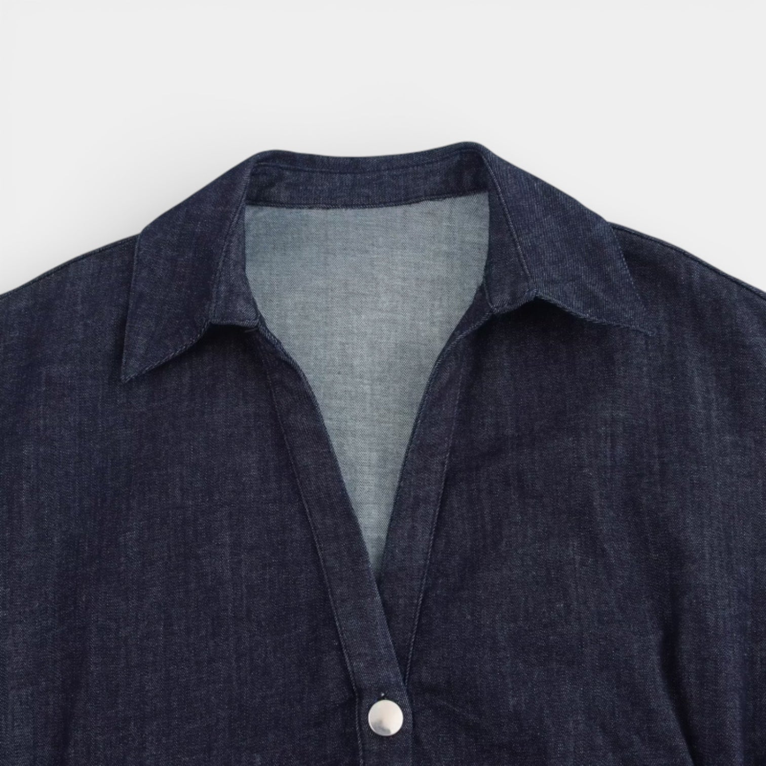 Women’s Button-Front Denim Midi Dress