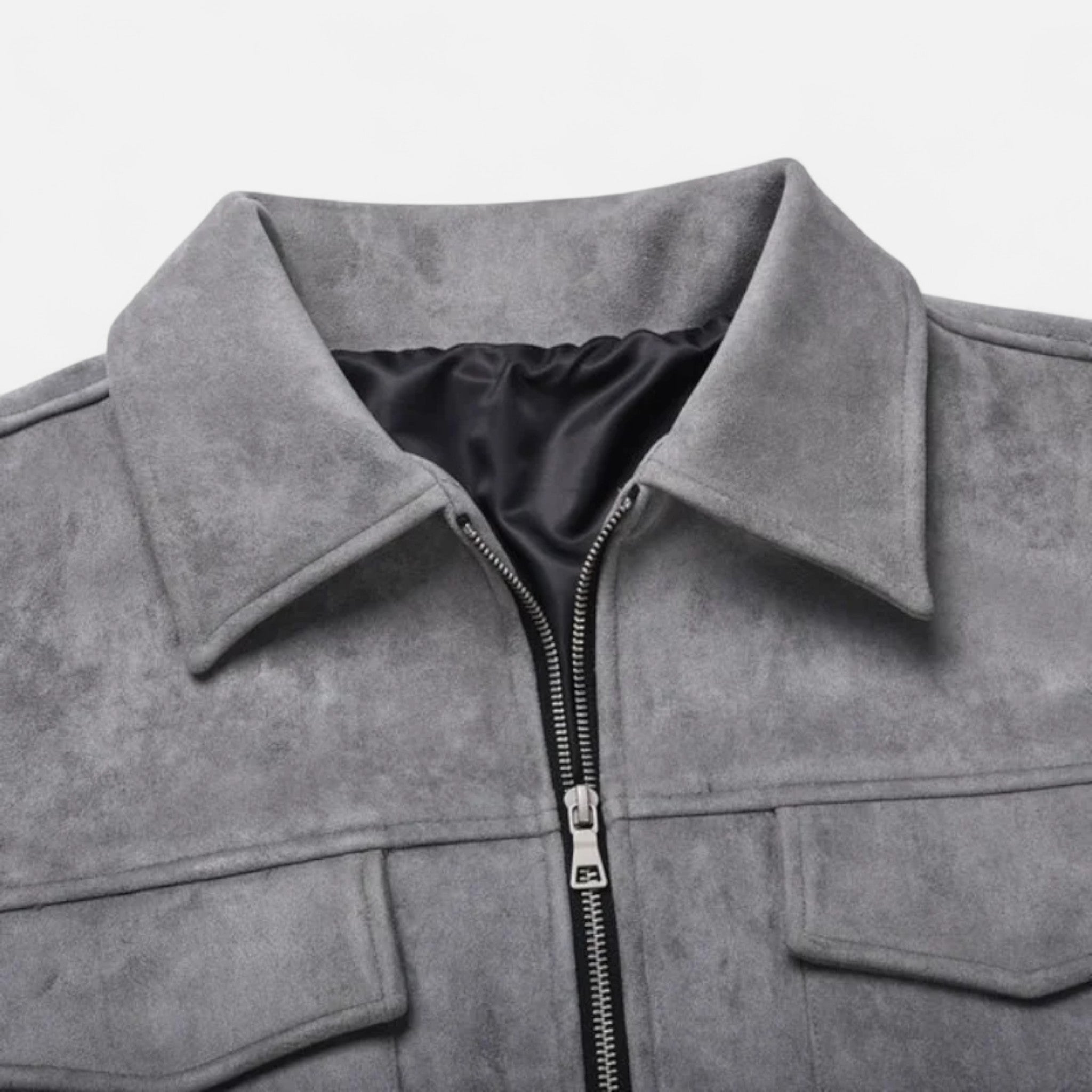 Men’s Loose-Fit Suede Jacket