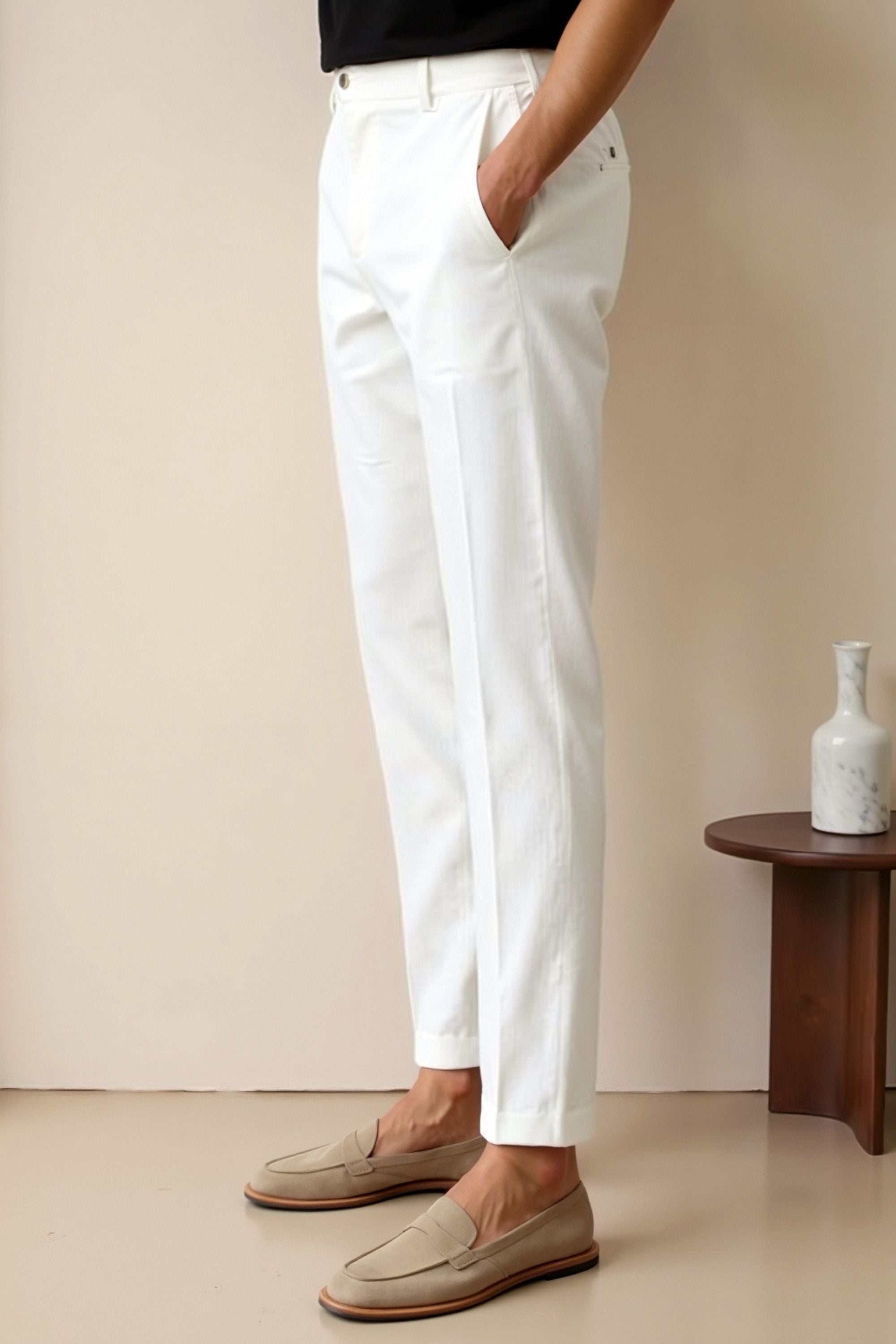 Regular Fit Chino Ankle Pants