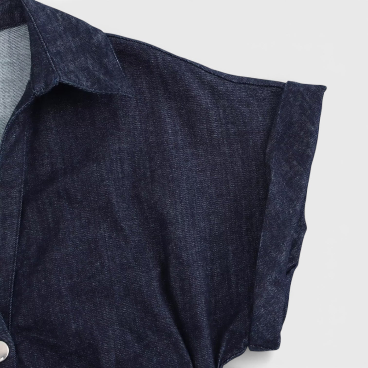 Women’s Button-Front Denim Midi Dress