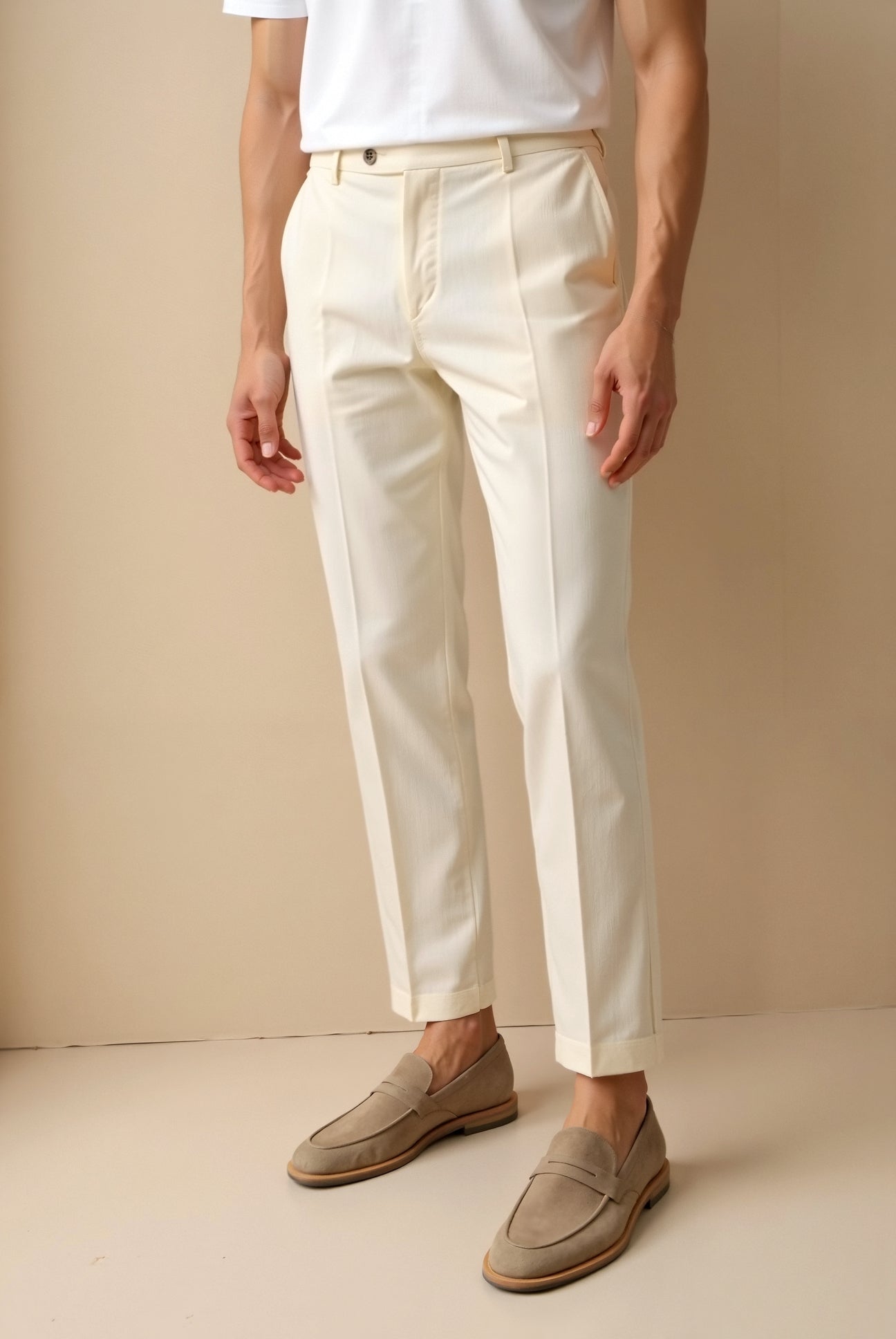 Regular Fit Chino Ankle Pants
