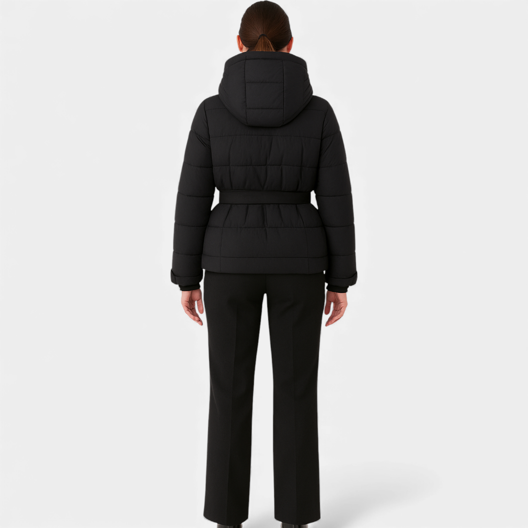 Belted Quilted Puffer Jacket