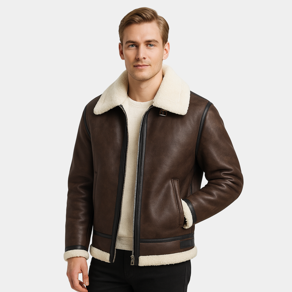 Men’s Leather Aviator Jacket
