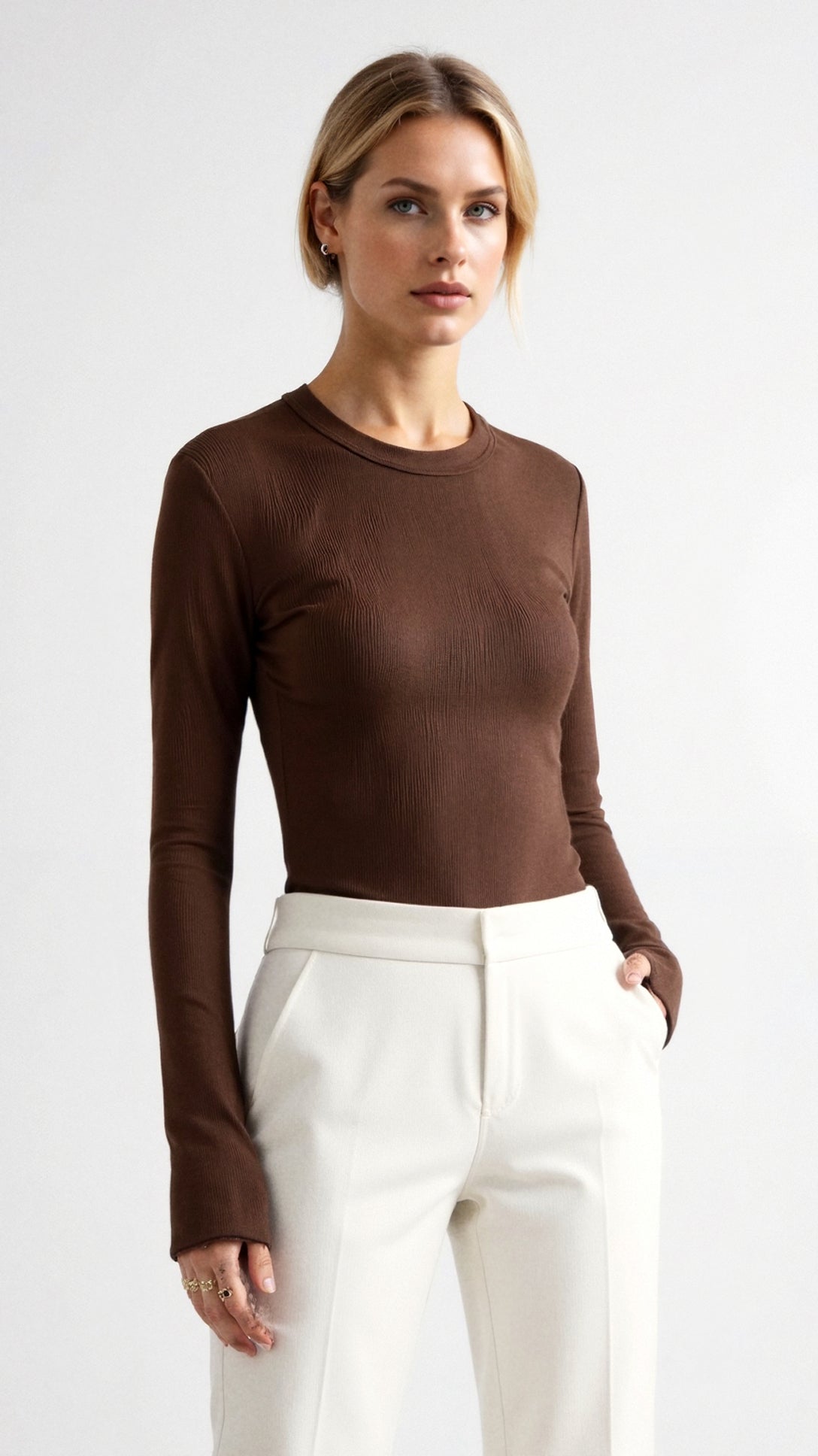 Ribbed Long Sleeve Top