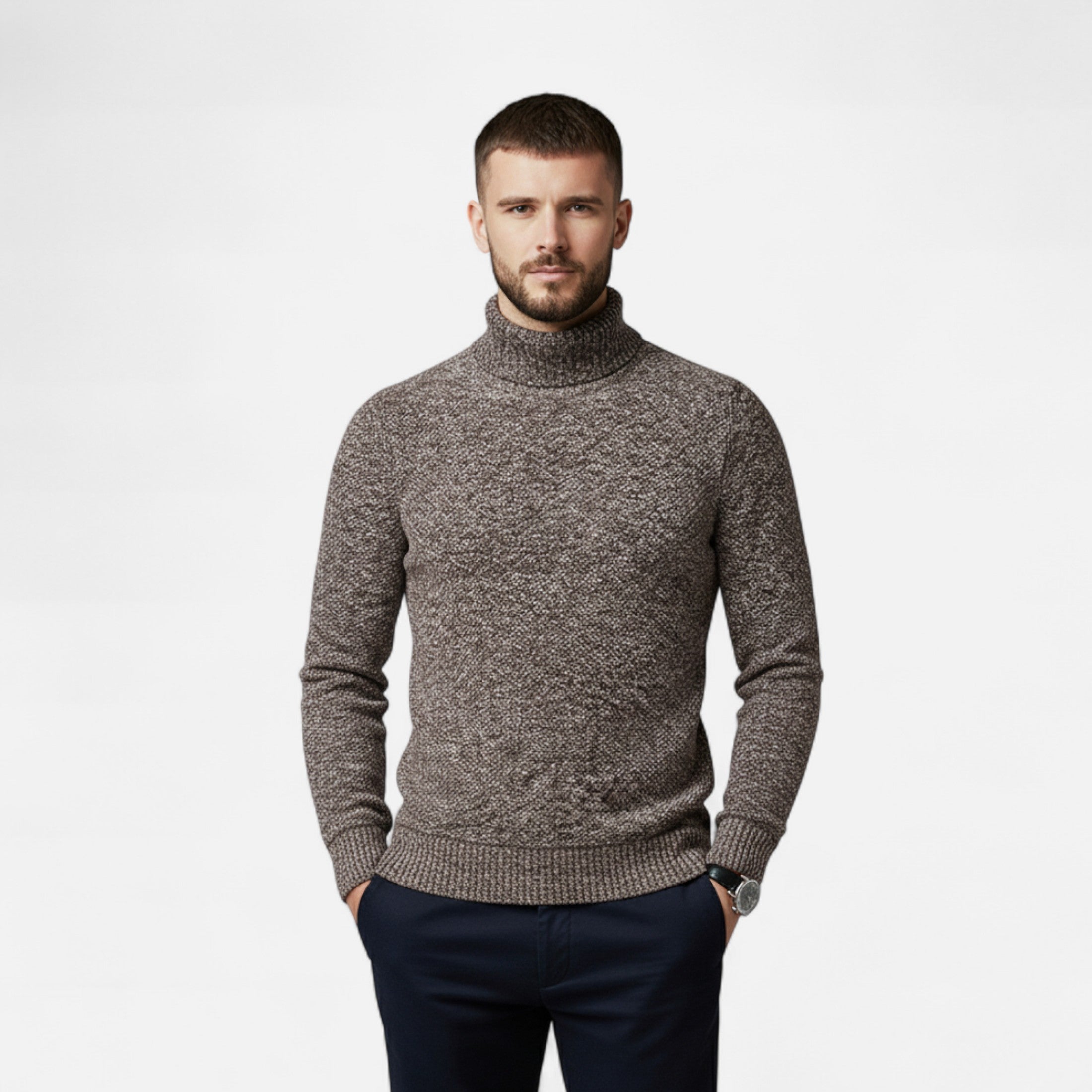 Knitted Turtleneck Sweater – Thick Winter Warmth