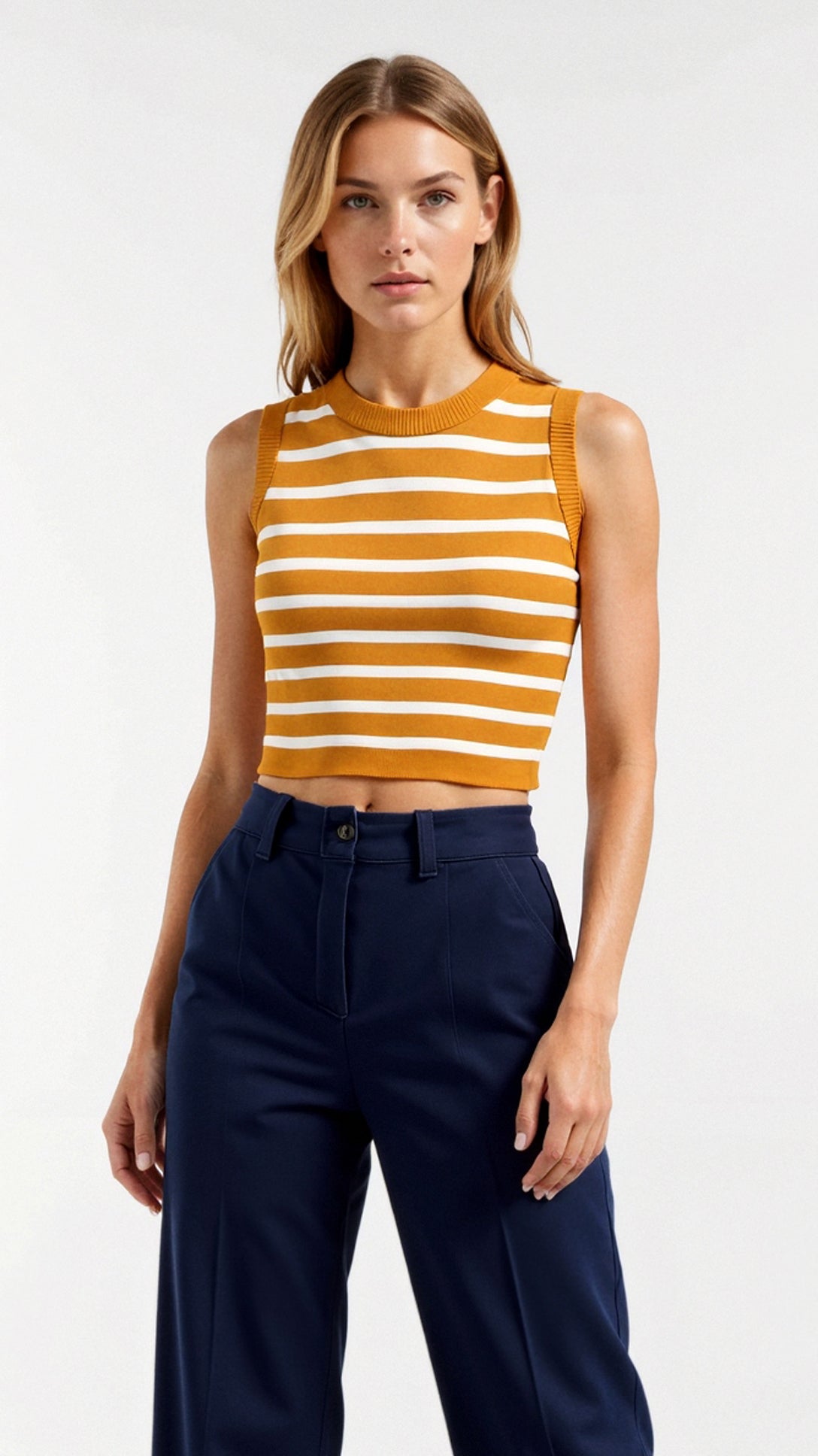 Striped Fitted Tank Top