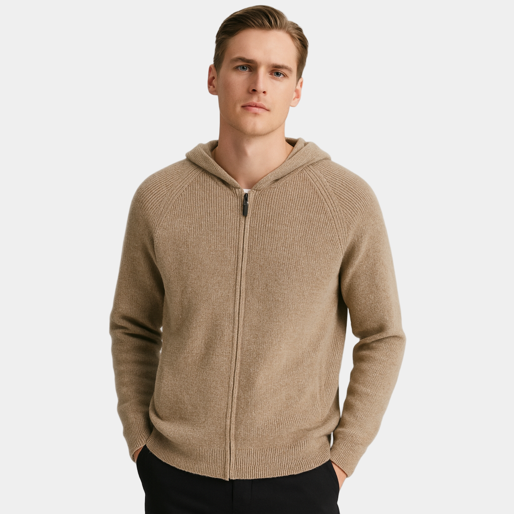 Men's Classic Cashmere Zip Cardigan