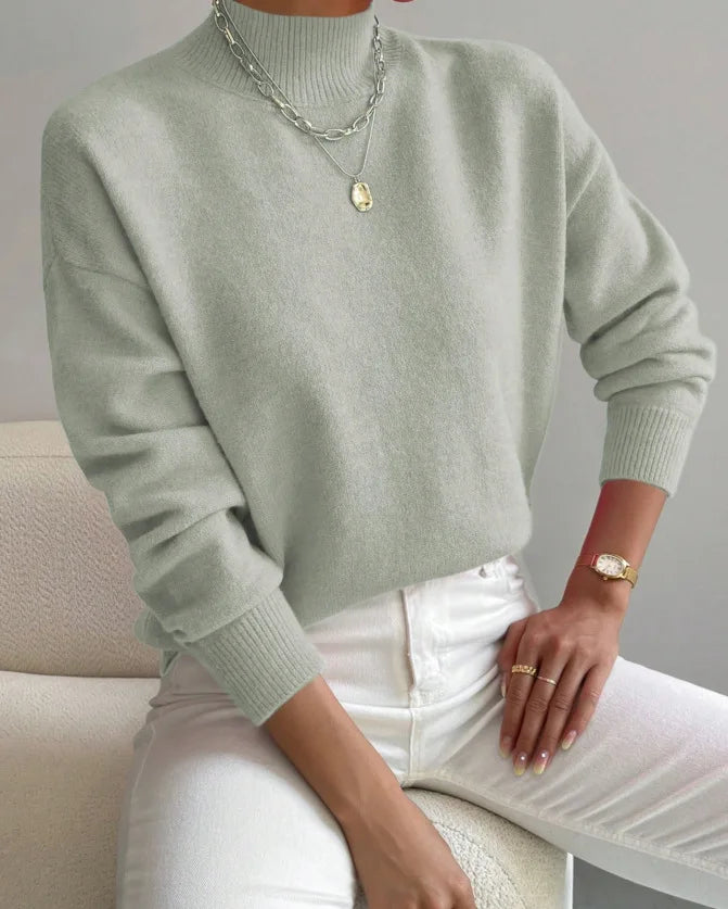 Loose Knitted Long Sleeve Pullover Sweater