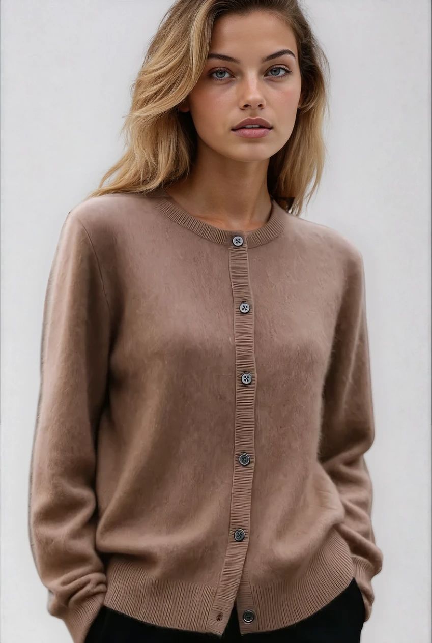 Cardigan Sweater O-neck