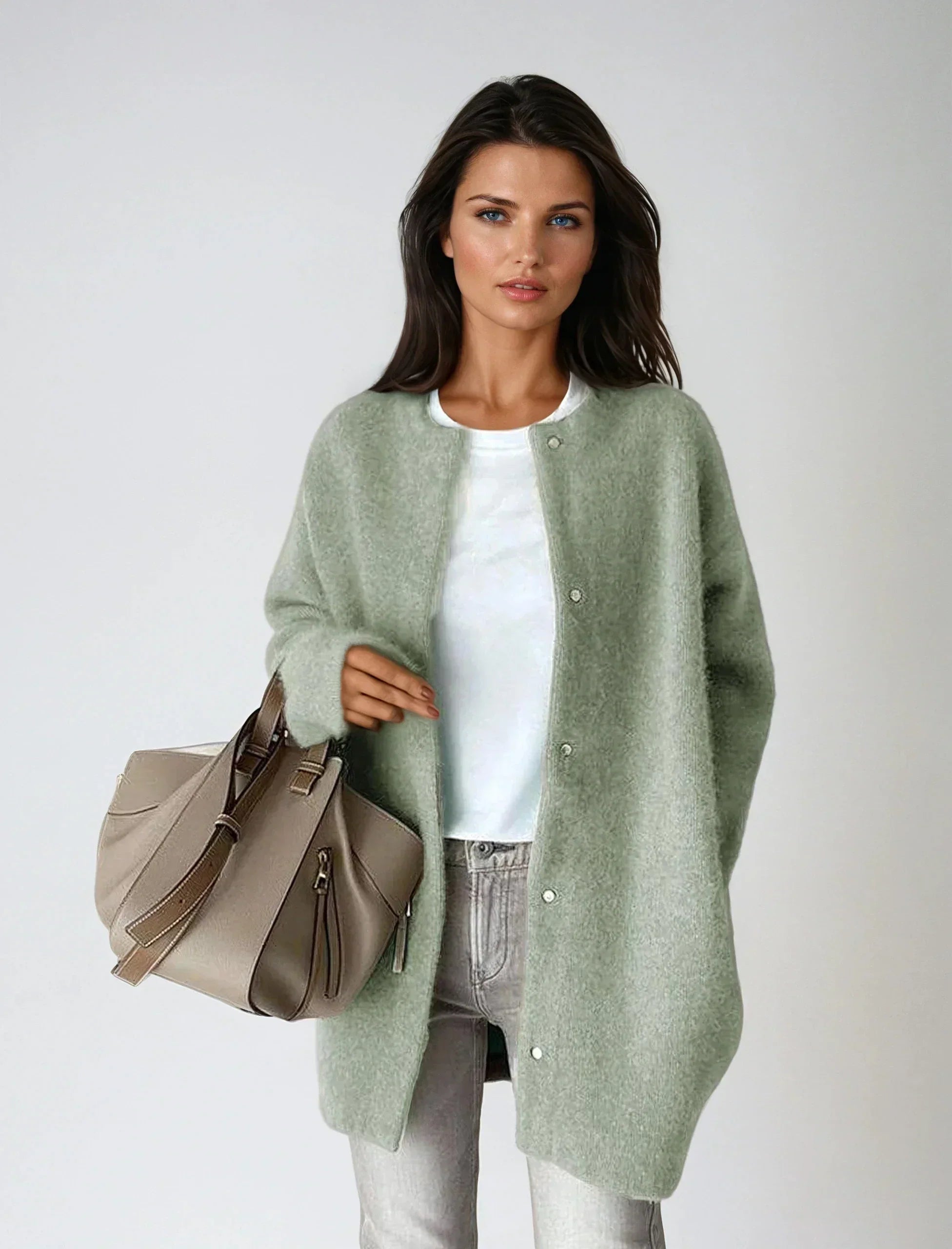 Sofia | Wool and Button Fastening