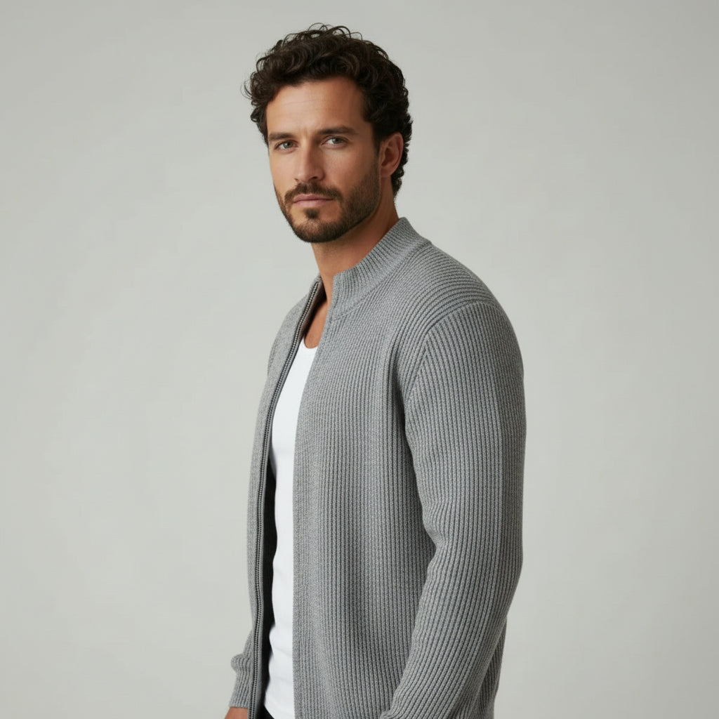 Tailored Fit Long Sleeve Jacket Grey