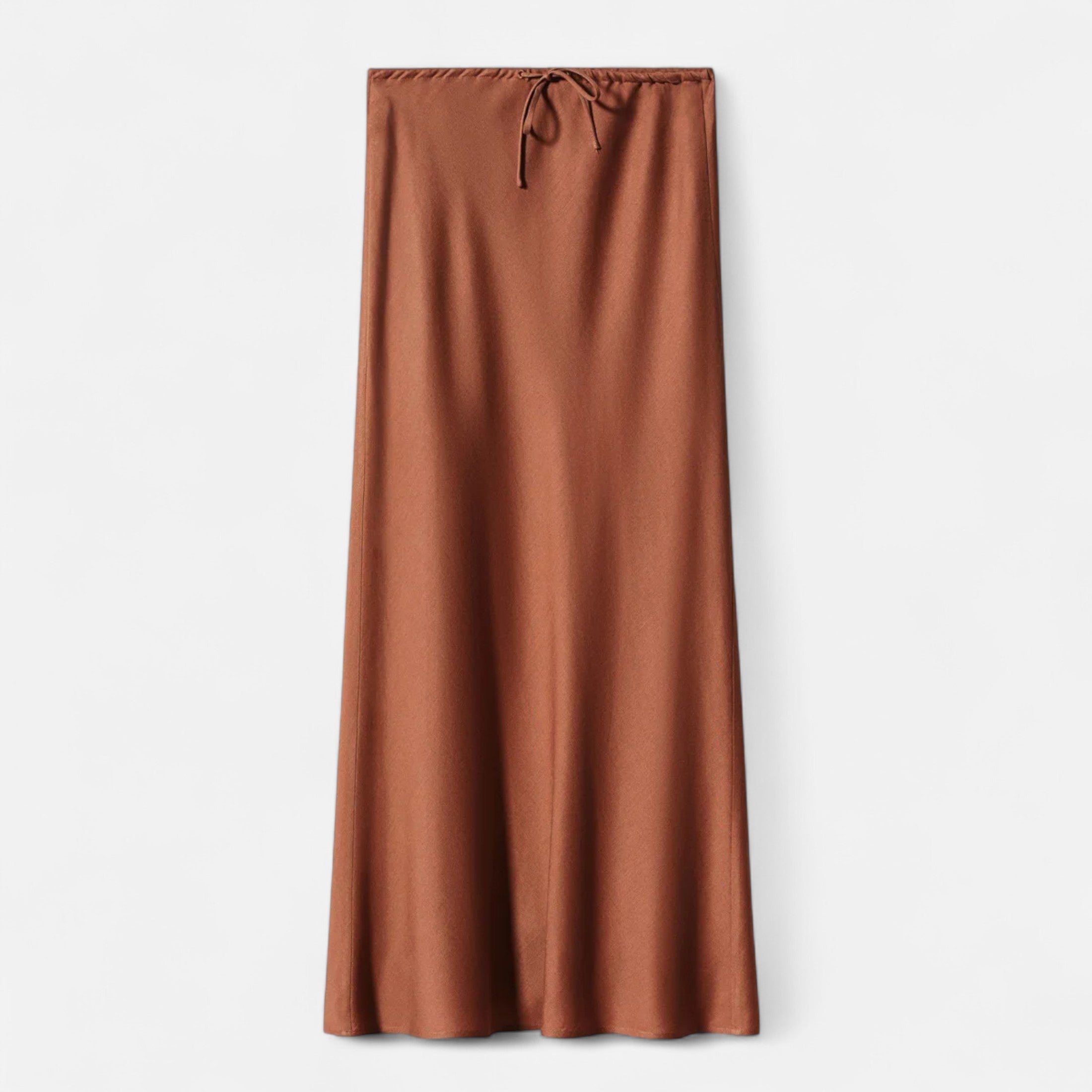 Women's Elegant High-Waist Satin Skirt