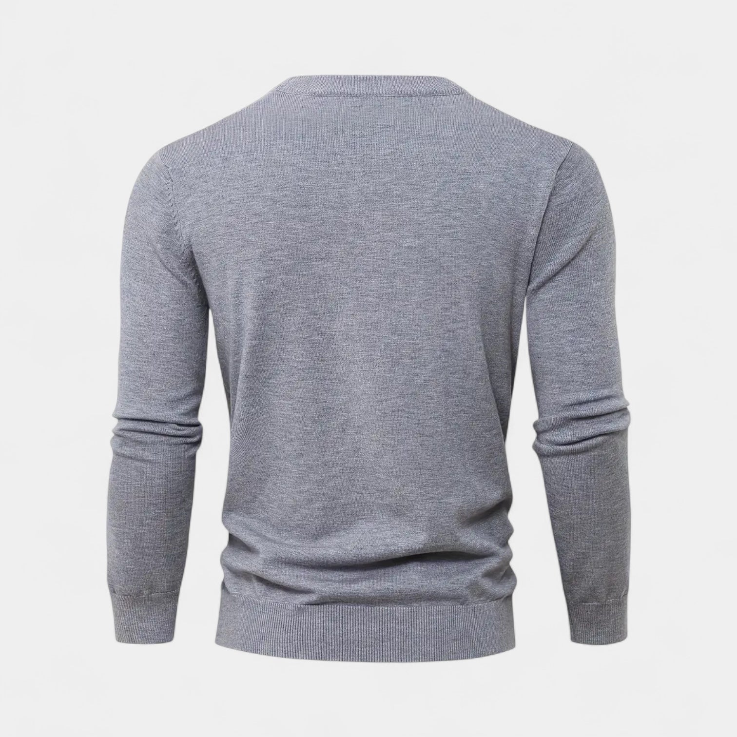 Men's Cotton Crew-Neck Sweater – Lightweight Fine-Knit Jumper