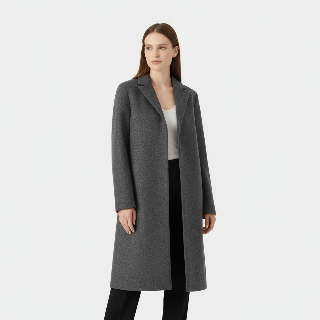 Women's Classy Wool One Piece Trench Coat
