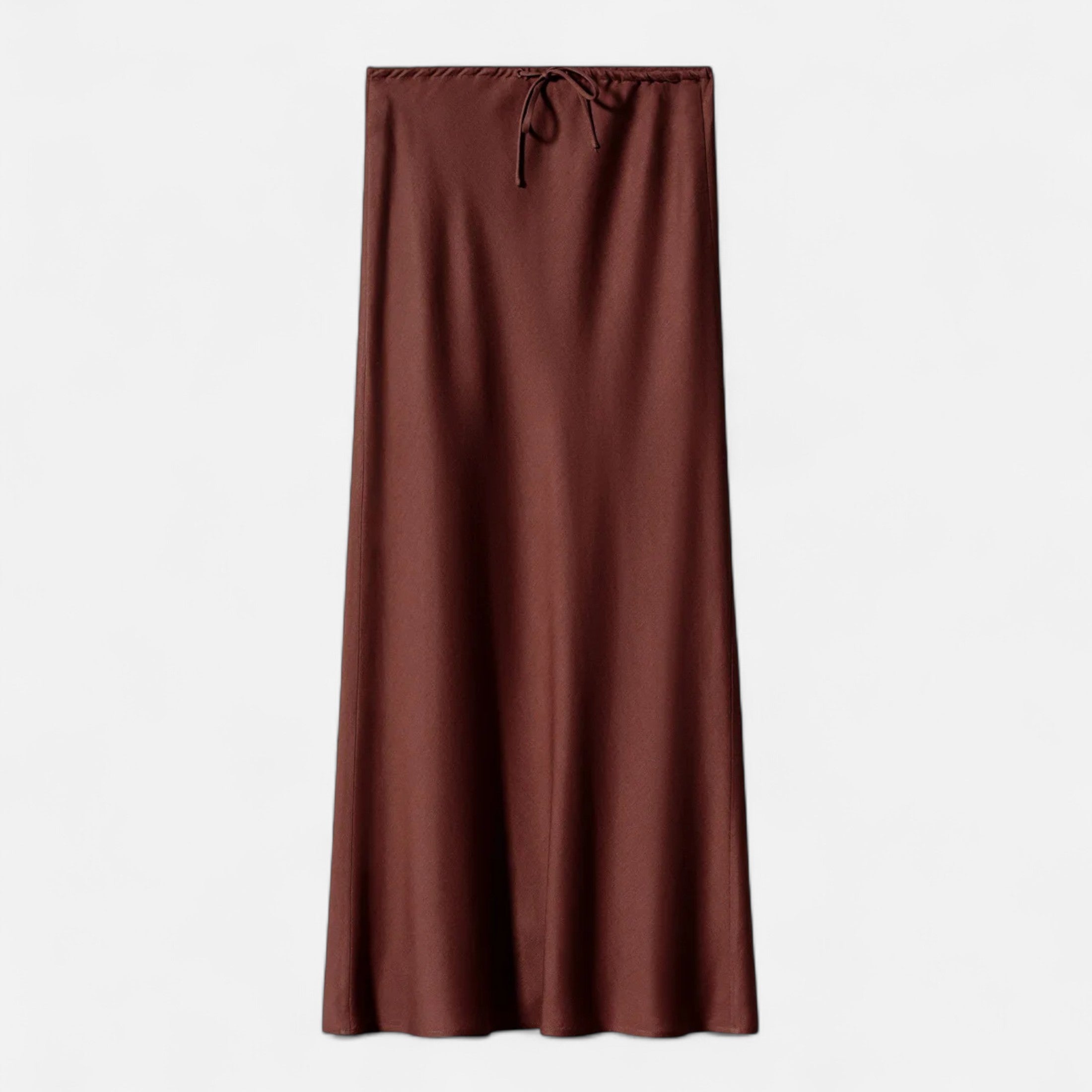 Women's Elegant High-Waist Satin Skirt