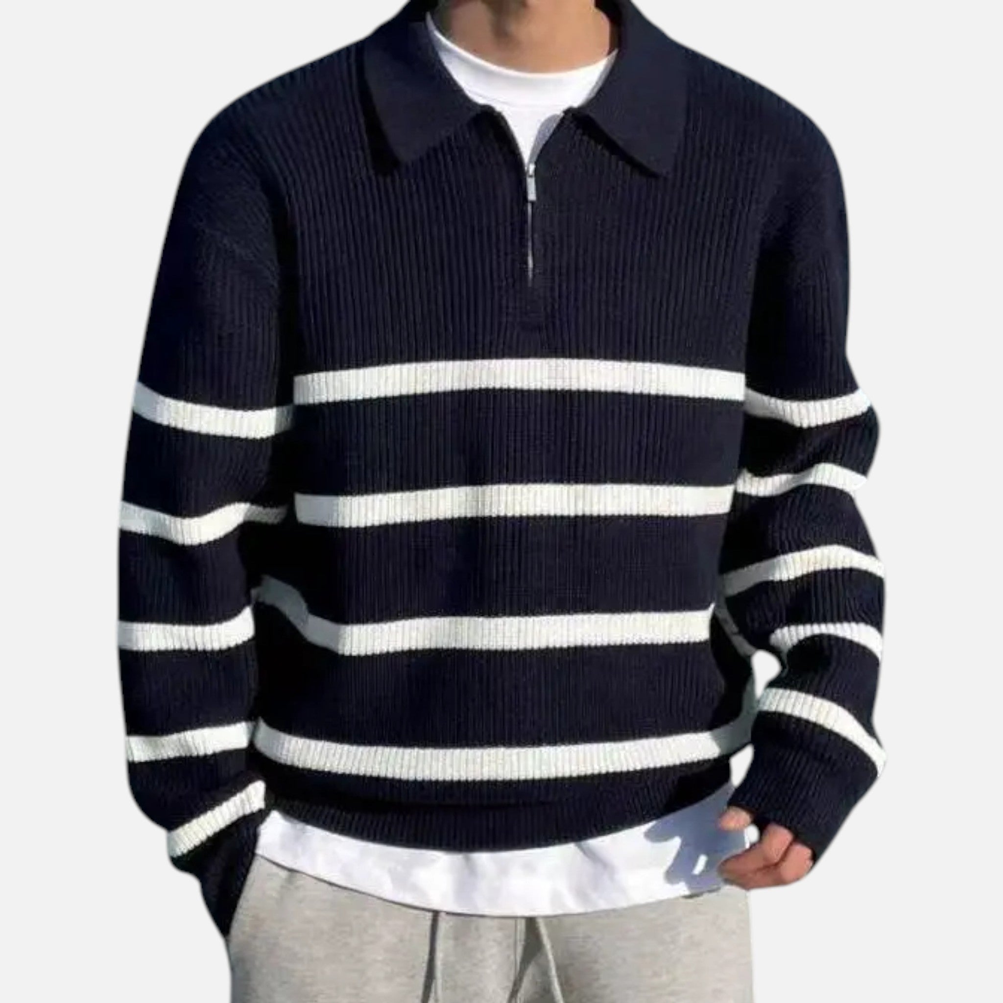 Men’s Striped Knitwear – Heritage Casual Elegance