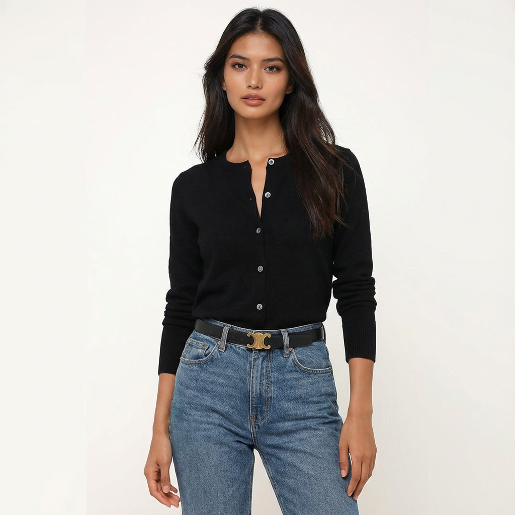 Cardigan Sweater O-neck