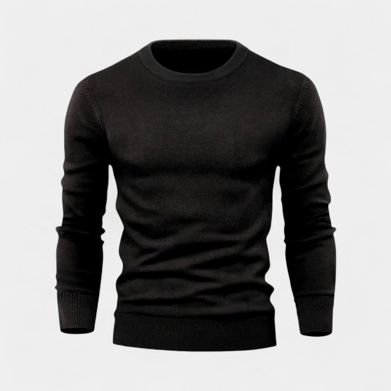Men's Cotton Crew-Neck Sweater – Lightweight Fine-Knit Jumper