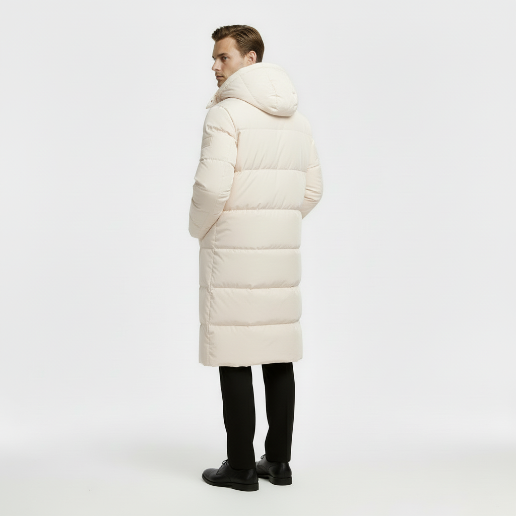 Men's Long Puffer Coat - Winter Jacket Parka
