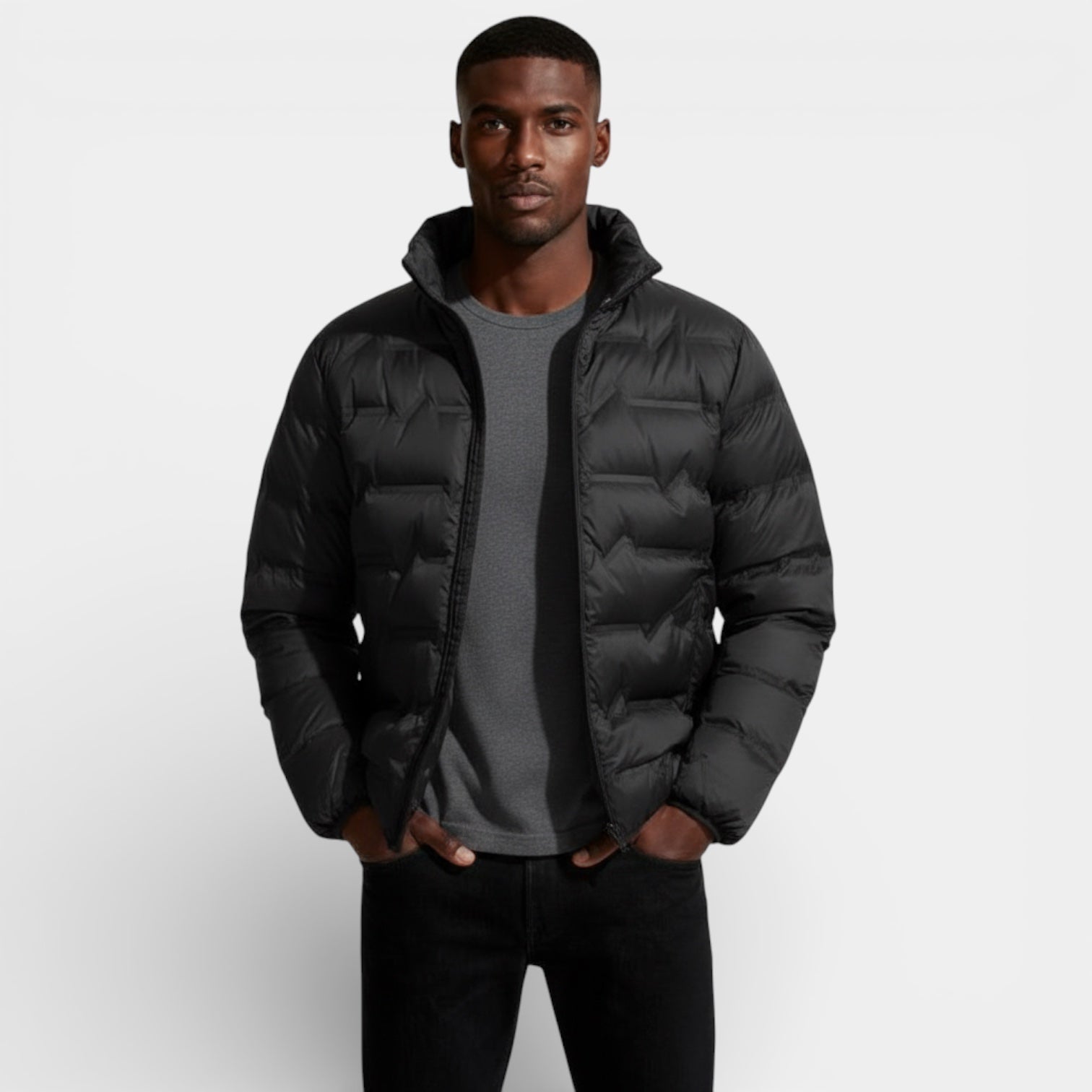 Men’s Lightweight Quilted Puffer Jacket – Insulated