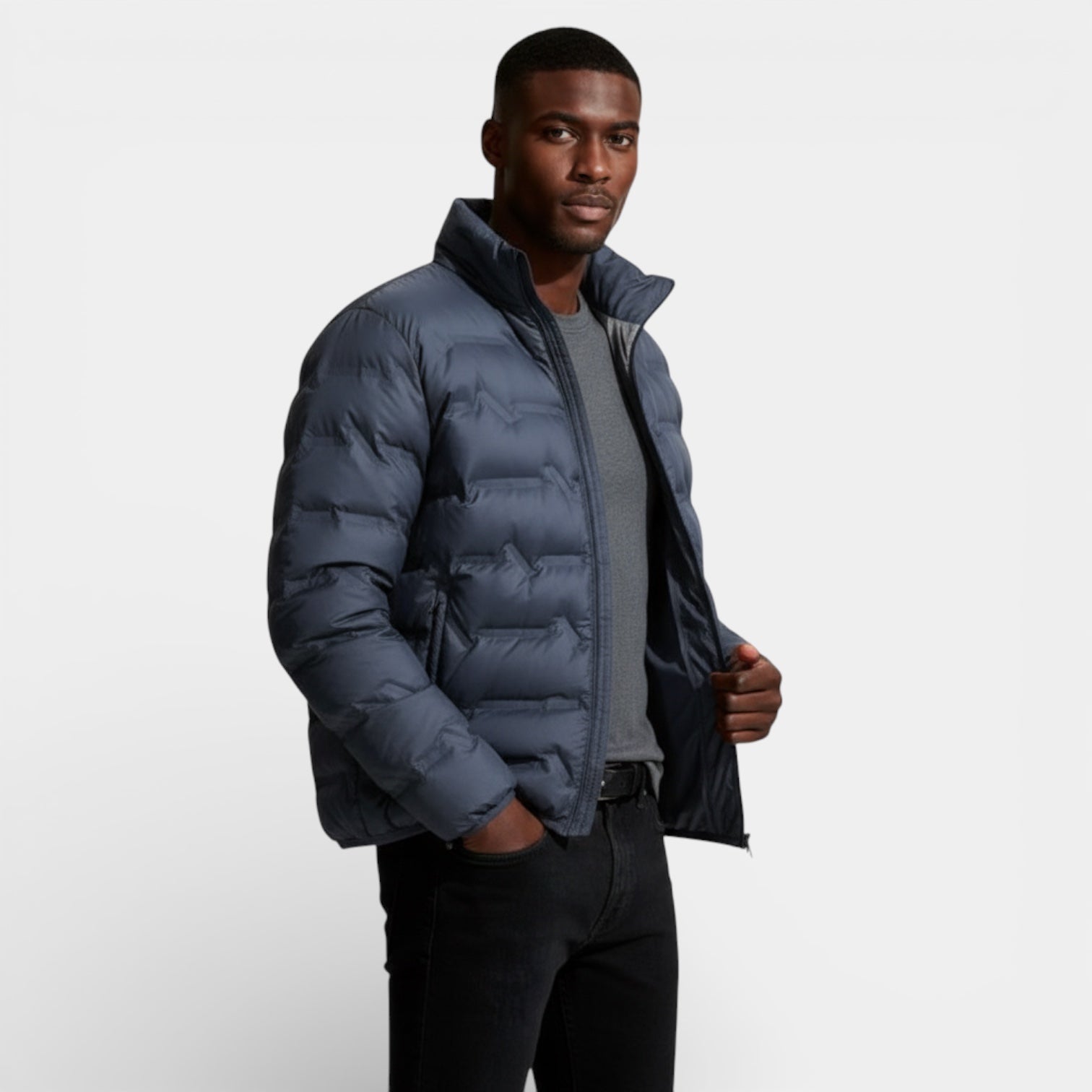 Men’s Lightweight Quilted Puffer Jacket – Insulated