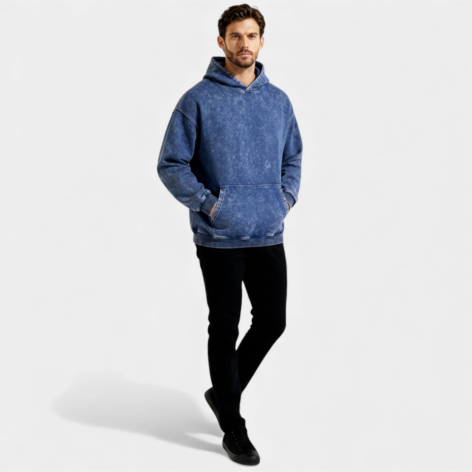 Men's Washed Hoodie – Vintage Finish, Relaxed Fit