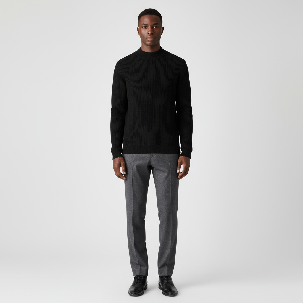 Merino Half-High Mock Neck Knit