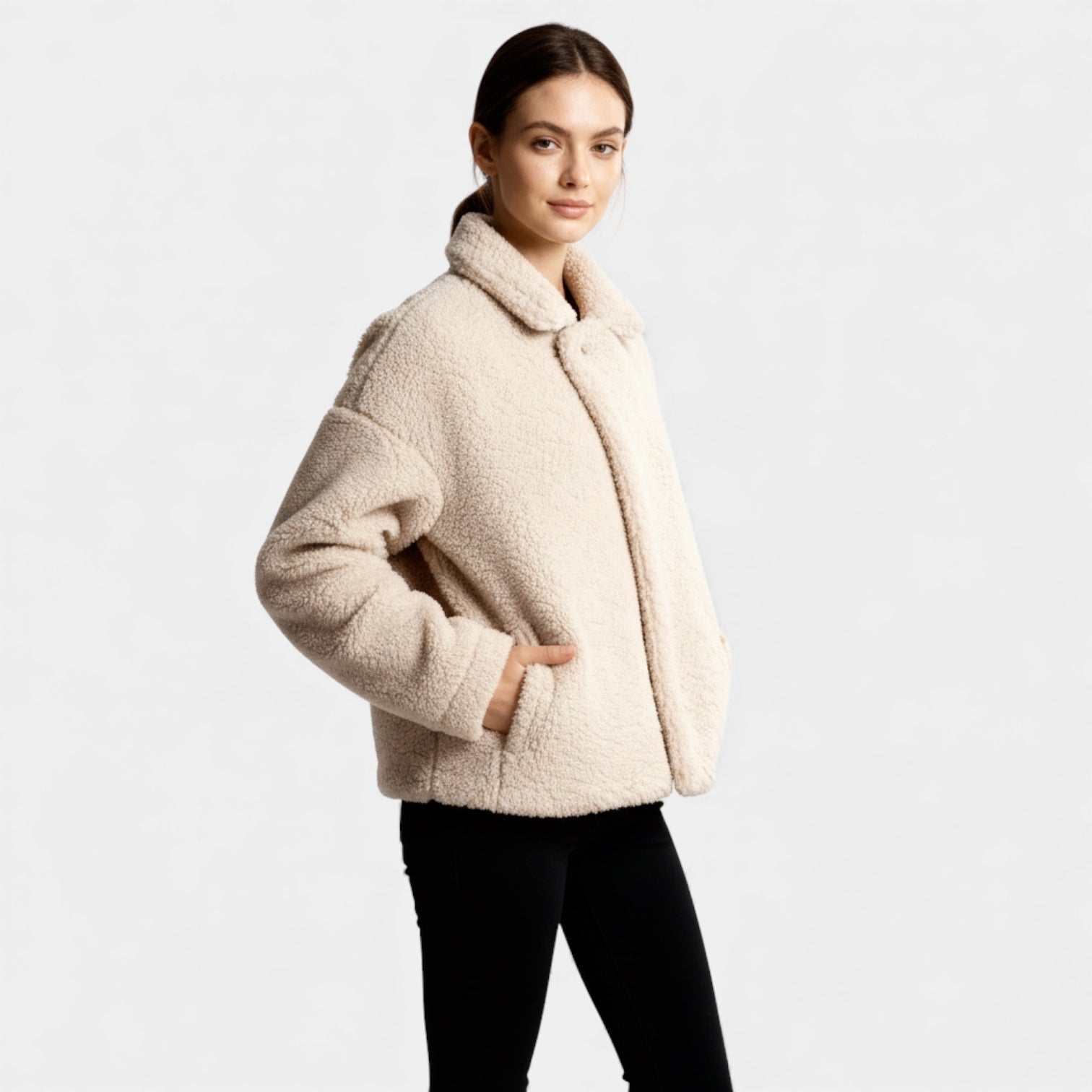Women's Soft Plush Faux Fur Sherpa Jacket