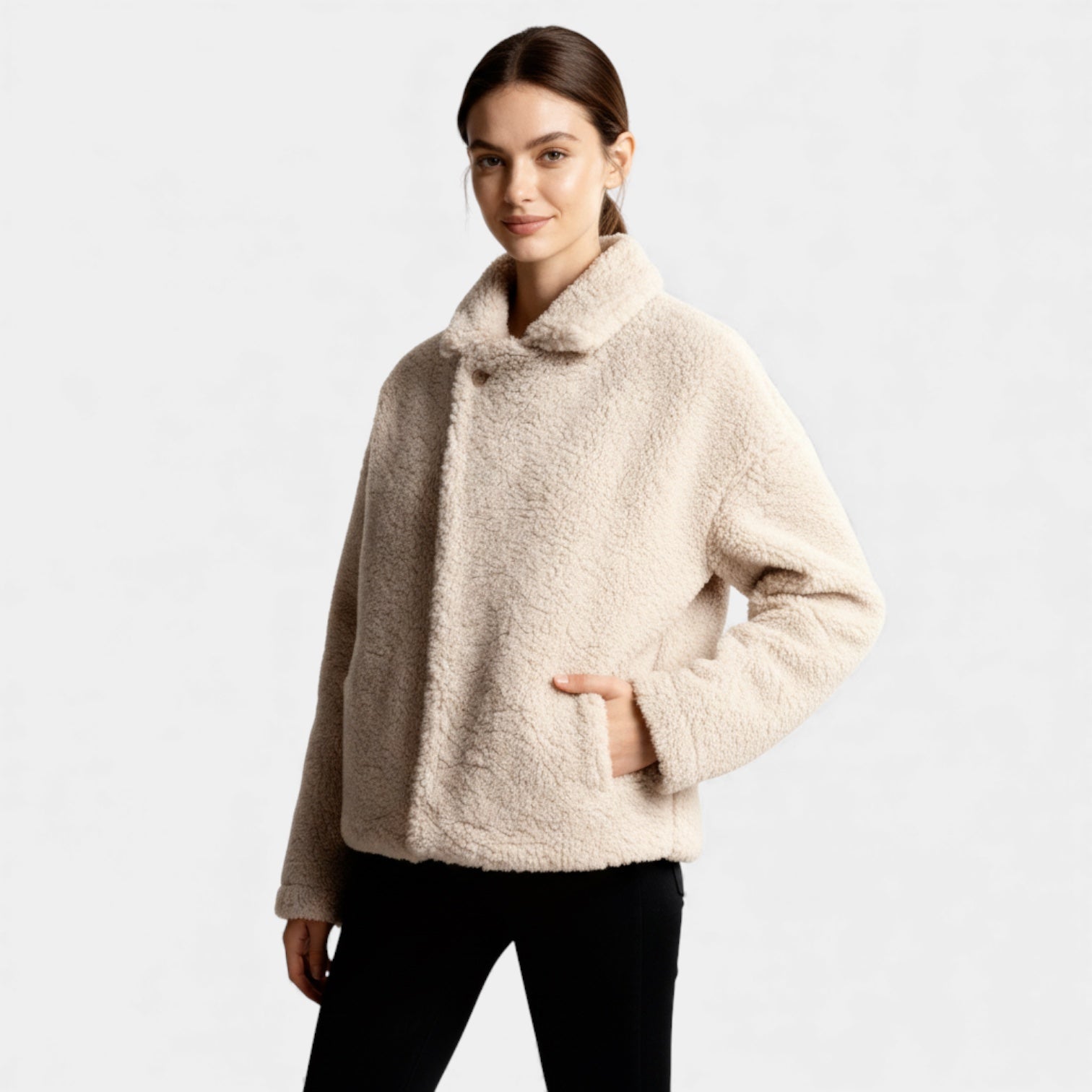 Women's Soft Plush Faux Fur Sherpa Jacket