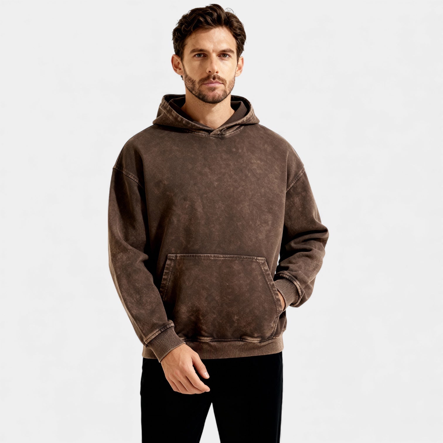 Men's Washed Hoodie – Vintage Finish, Relaxed Fit