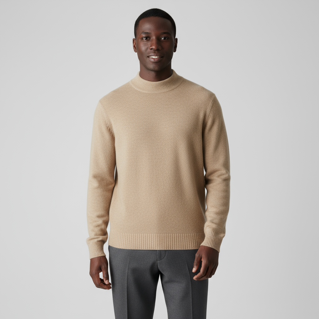 Merino Half-High Mock Neck Knit