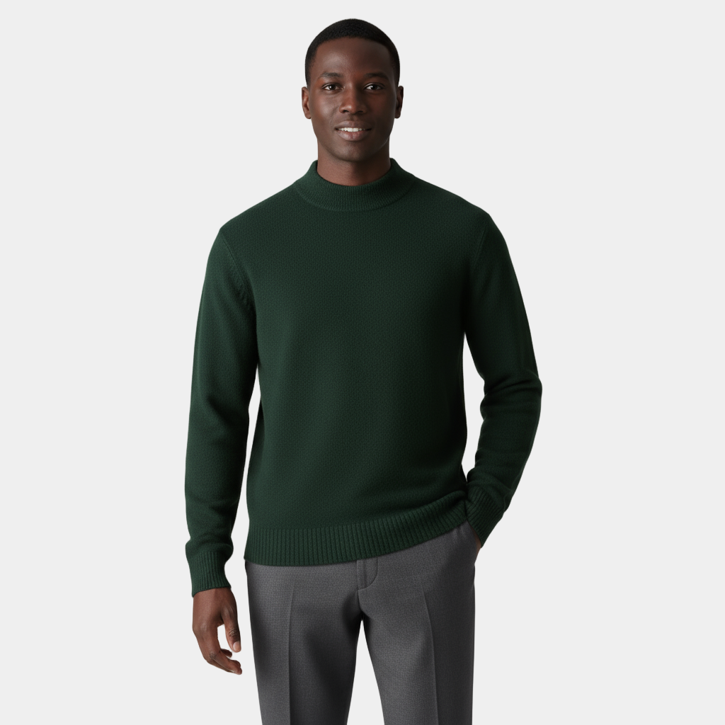 Merino Half-High Mock Neck Knit
