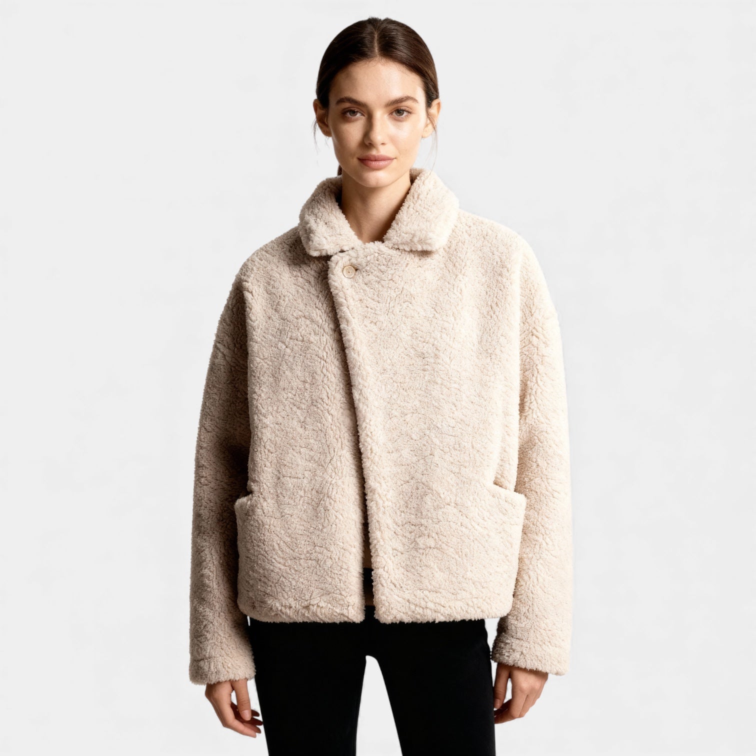 Women's Soft Plush Faux Fur Sherpa Jacket