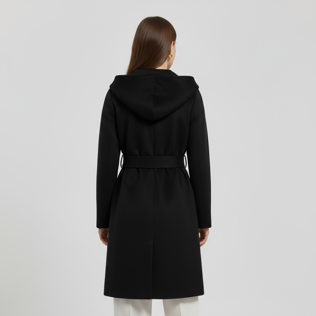 Women’s Wool Belted Knee-Length Coat