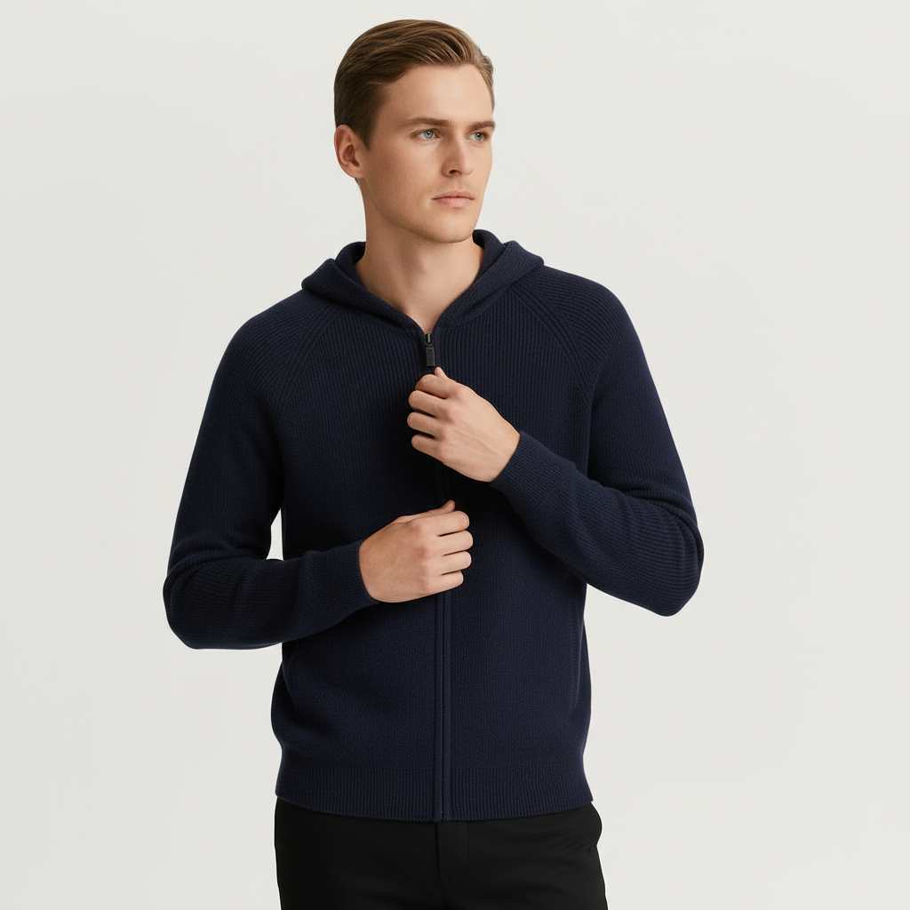 Men's Classic Cashmere Zip Cardigan