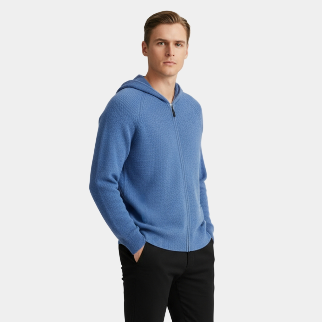 Men's Classic Cashmere Zip Cardigan
