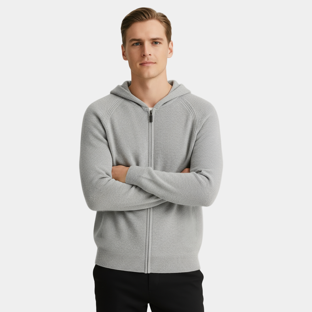Men's Classic Cashmere Zip Cardigan