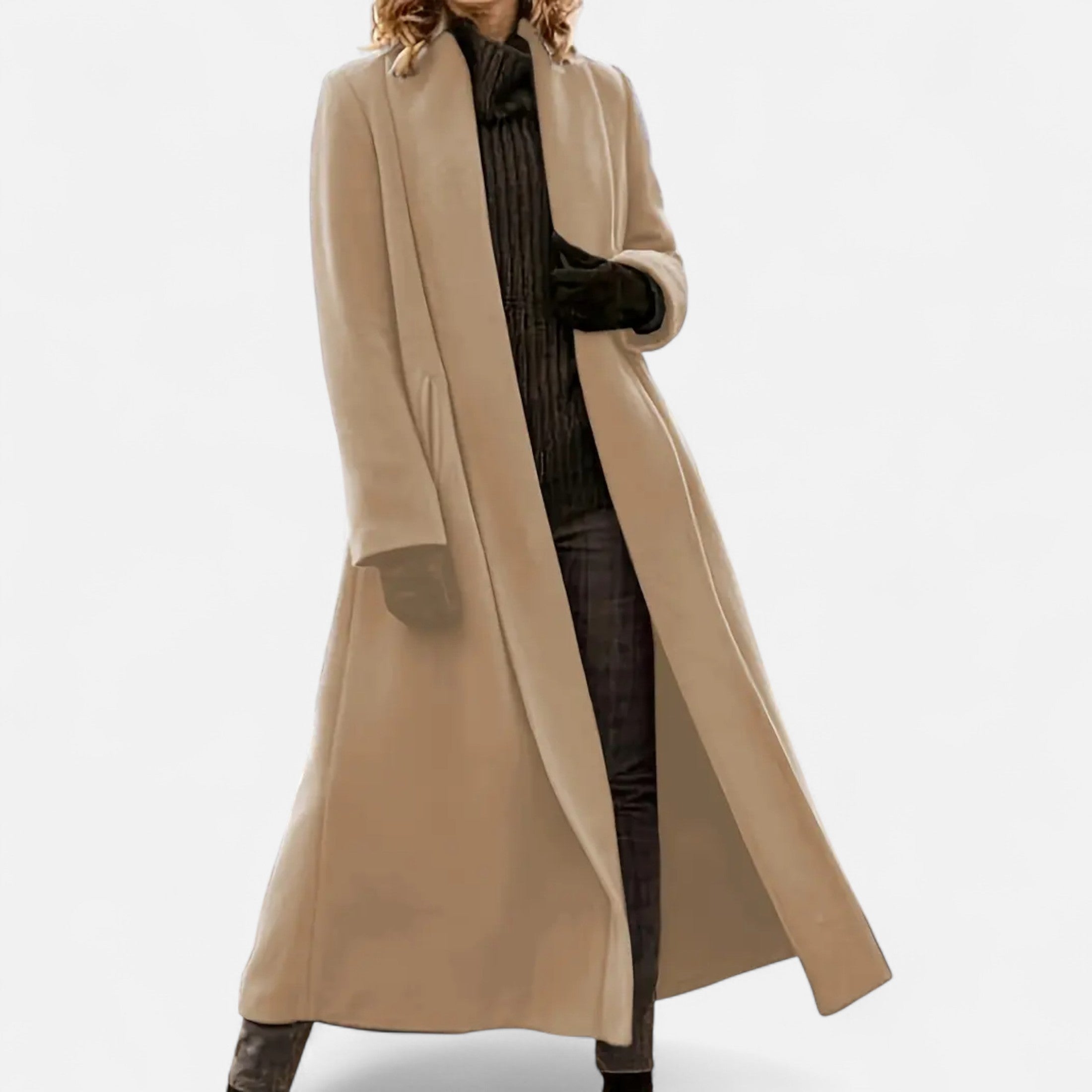 Long Plus-Size Trench Coat