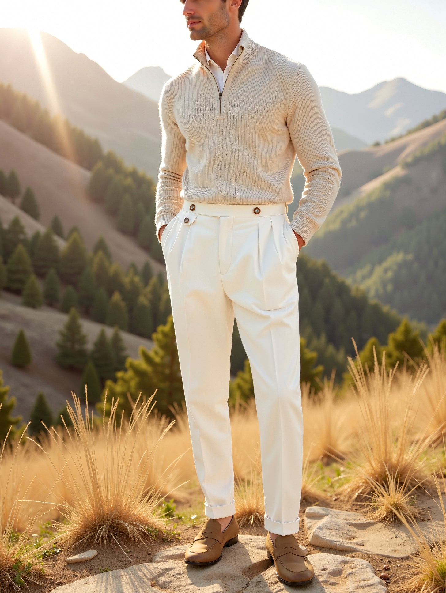 High-Waisted Trousers