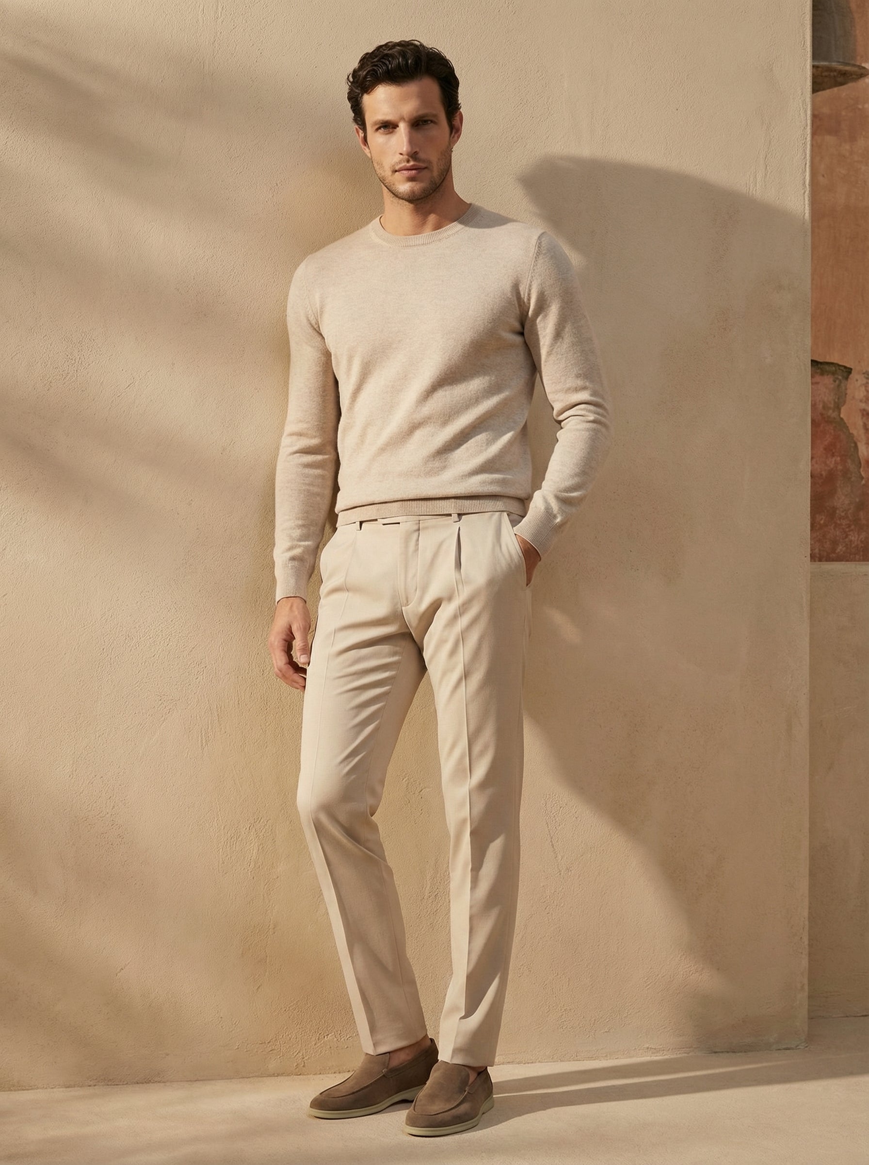 Linen High Waist Trousers